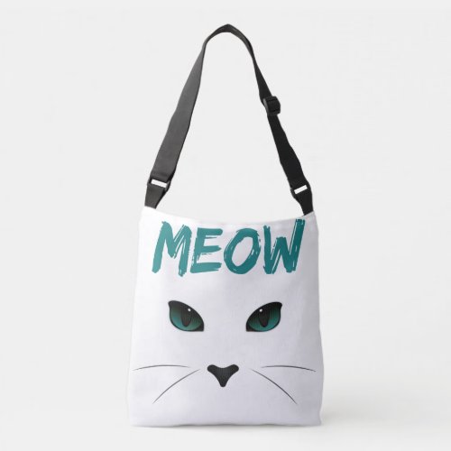 Cute Serious and Sharp_Tempered Meow Cats  Crossbody Bag