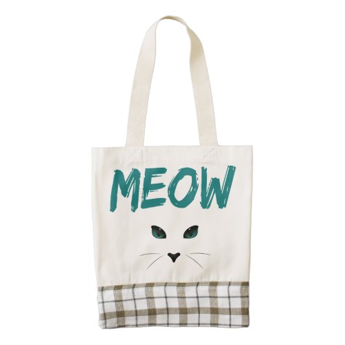 Cute Serious and Sharp_Tempered Meow Cats Zazzle HEART Tote Bag