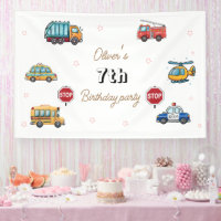 Cute Service Vehicle Birthday bash