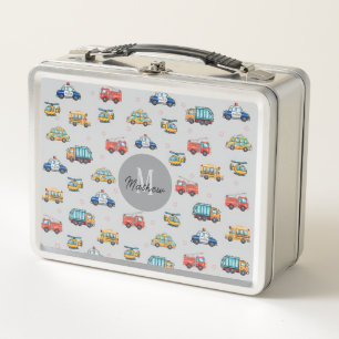 Cute Service Vehicle Personalized Metal Lunch Box