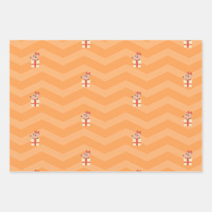 Cute Set 3 Sheets Opossum Possum Wrapping Paper