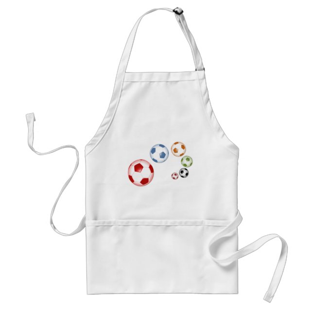 Cute set of soccer balls adult apron (Front)