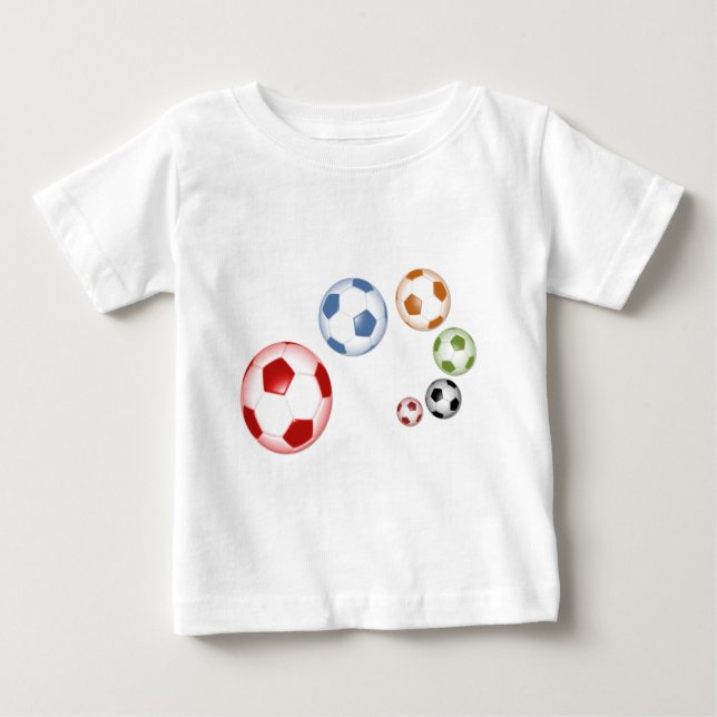 Cute set of soccer balls baby T-Shirt (Front)