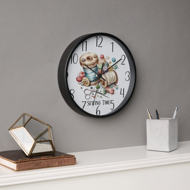 cute sewing time add text  clock (Office)