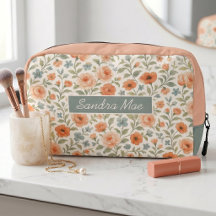 Cute Shabby Chic French Floral Art Toiletry Bag