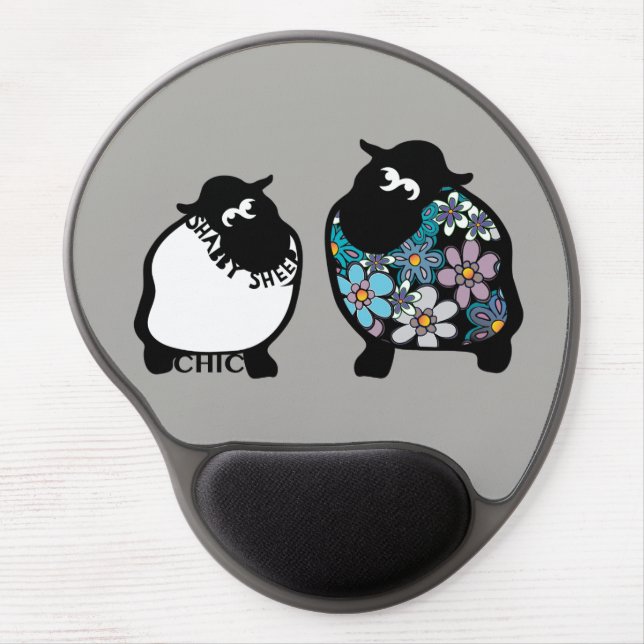 Cute Shabby Sheep mousemat Gel Mouse Pad (Front)