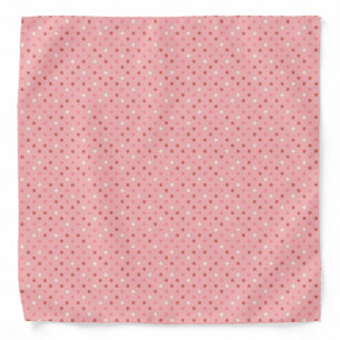 Cute Shades of Pink Polka Dot Pattern Bandana
