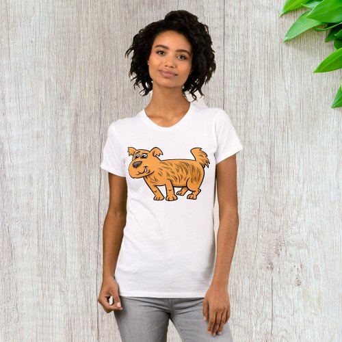 Cute Shaggy Dog Pet Animal Womens T_Shirt