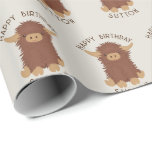 Cute, shaggy Highland cow custom design Wrapping Paper