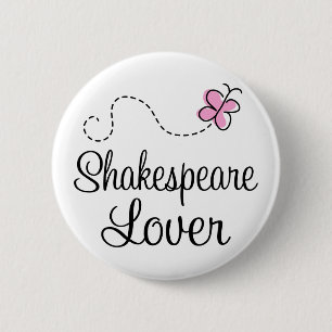 Cute Shakespeare Lover Pinback Button