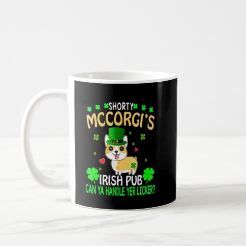 Cute Shamrock Corgi Dog Mom Dad  St Patricks Day  Coffee Mug