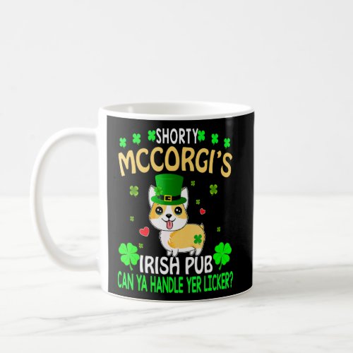 Cute Shamrock Corgi Dog Mom Dad  St Patricks Day T Coffee Mug