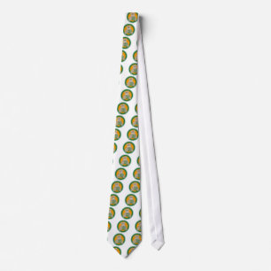 Cute shamrock grunge teddy bear necktie