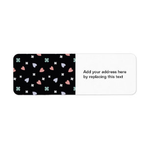 Cute Shamrock Hearts Lucky Love Pattern Label