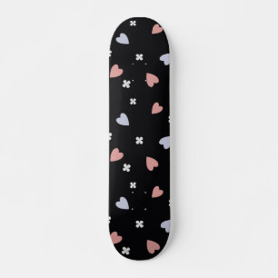 Cute Shamrock Hearts Lucky Love Pattern Skateboard Deck