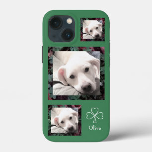 Cute Shamrocks And Clovers Pretty Puppy Green Case