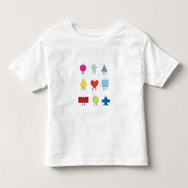 Cute Shape Characters Illustration Design Toddler T-shirt (Front)