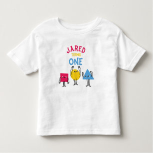 Cute Shapes First Birthday Celebration Toddler T-shirt