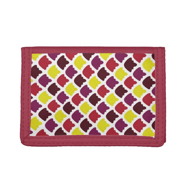 Cute shapes patterns design trifold wallet (Front)