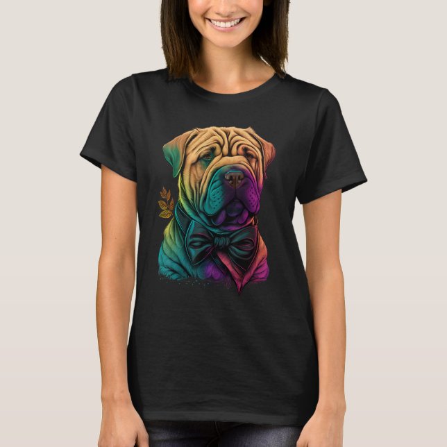 Cute Shar Pei Dog on Shar Pei  1 T-Shirt (Front)