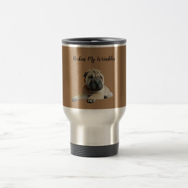 Cute Shar Pei Travel Mug (Center)