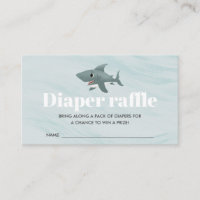 Cute Shark Baby Shower Diaper Raffle