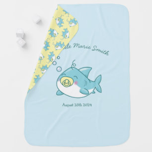 Cute Shark Baby Shower Kawaii Blanket
