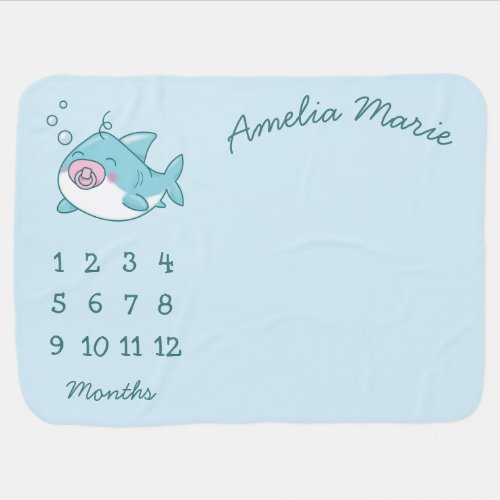 Cute Shark Baby Shower Kawaii Pink Girl