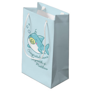 Cute Shark Baby Shower Kawaii Small Gift Bag