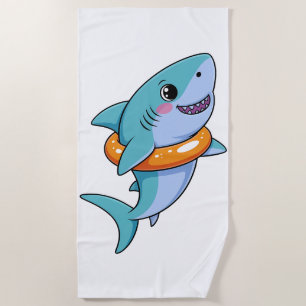 Cute Shark Baby With Float   Kids Beach Towel