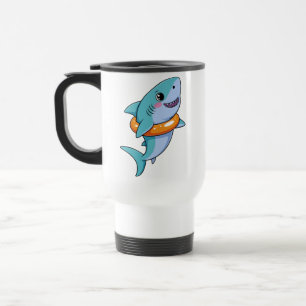Cute Shark Baby With Float   Kids Travel Mug