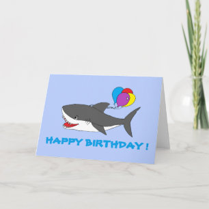 Cute Shark Birthday Card