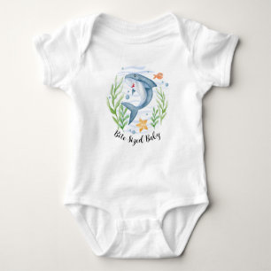 Cute Shark Bite Sized Baby T-Shirt Under the Sea Baby Bodysuit