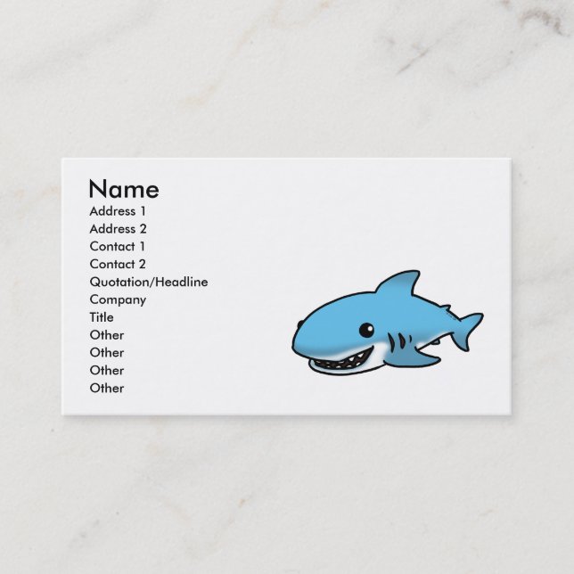 Cute shark business card (Front)