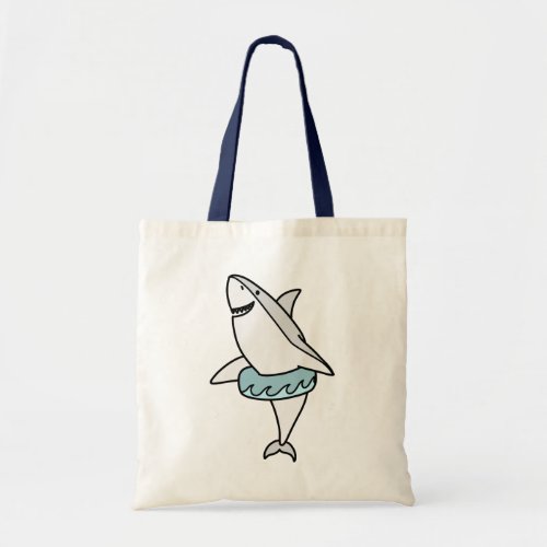 Cute Shark Cartoon Tote Bag