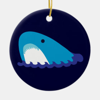 Cute Shark Ceramic Ornament