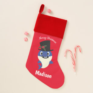 Cute Shark 🦈 Christmas Kids Fun Super Ocean  Stocking