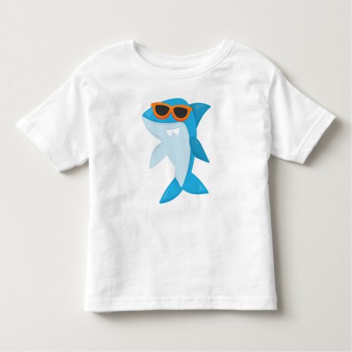 Cute Shark Cool Shark Shark With Sunglasses Toddler T_shirt