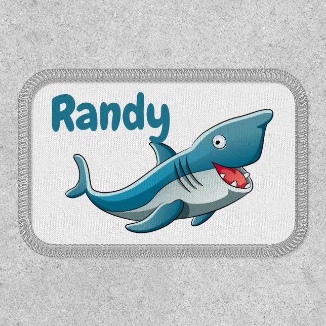 Cute Shark Custom Name Patch (Front)