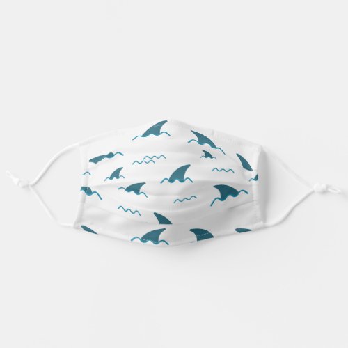 Cute Shark Dolphin Fin Pattern Adult Cloth Face Mask