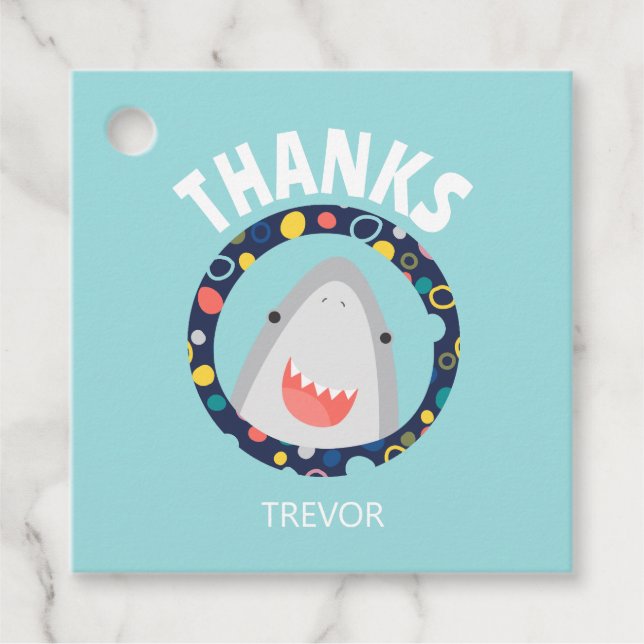 Cute Shark Favor Tags (Front)