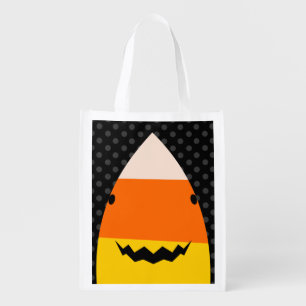 Cute Shark Halloween Trick Or Treat Grocery Bag
