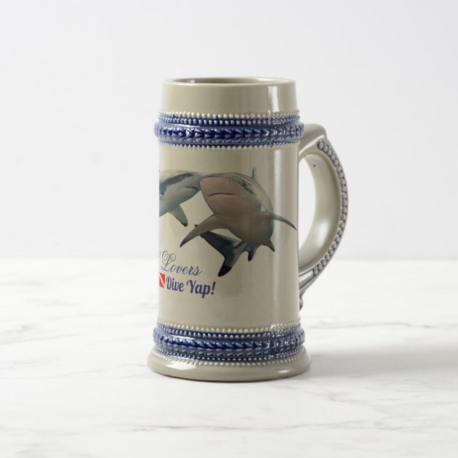 Cute Shark lovers Shot Glass Beer Stein (Front Right)