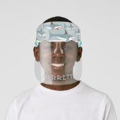 Cute Shark Pattern Personalized Face Shield (Insitu)