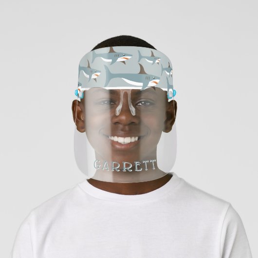 Cute Shark Pattern Personalized Face Shield (Insitu)