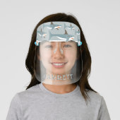 Cute Shark Pattern Personalized Face Shield (Insitu)