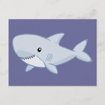 Cute Shark Postcard by blackunicorn at Zazzle