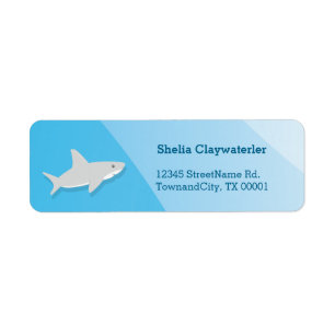 Cute Shark Return Address Label