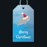 Cute Shark Santa Hat Merry Christmas Gift Tags<br><div class="desc">A Christmas gift tag with a smiling shark in a Santa Hat and the words “Merry Christmas”. The words can be customized as you like. Merry Christmas!

Cute Shark Santa Hat Merry Christmas Gift Tags
Holidayday Design | ©Melissa Patton - Artist/Illustrator</div>