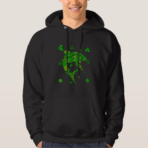 Cute Shark Shamrock Irish Animals St Patricks Day Hoodie